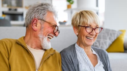 couple laughing