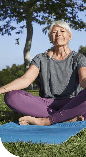 a person meditating