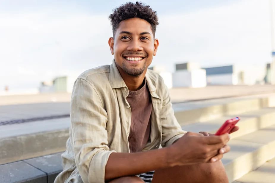 Man smiling