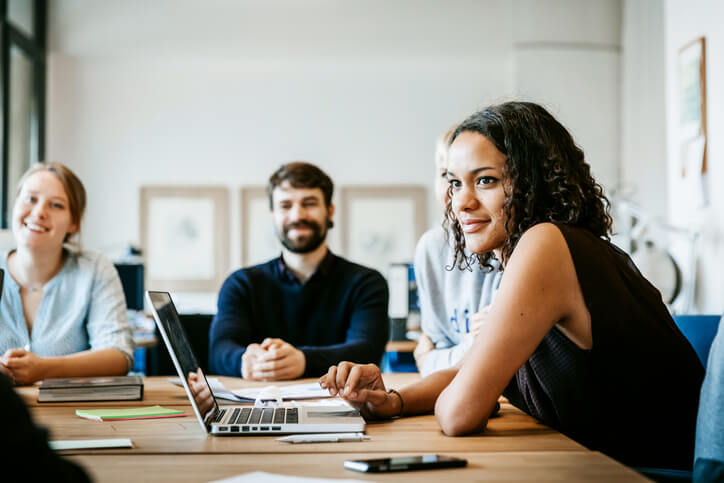 Editorial Group Working On Data Analysis