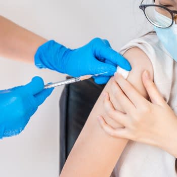 Child getting vaccination