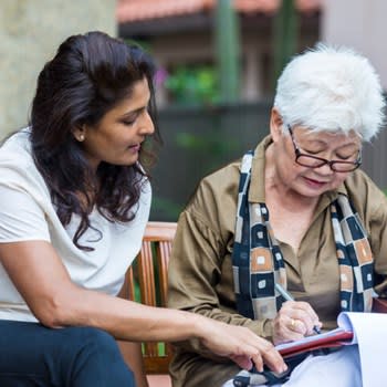 Lawyer Working With Her Client