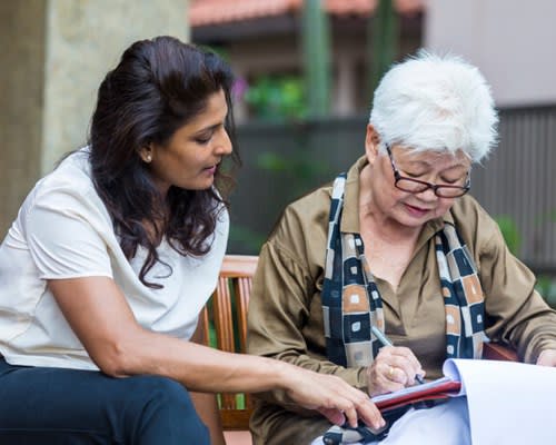 Lawyer Working With Her Client