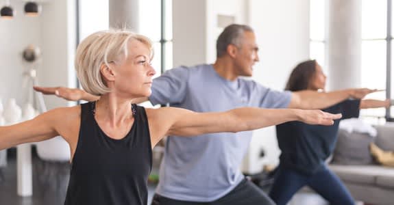 Older adults do tai chi exercises