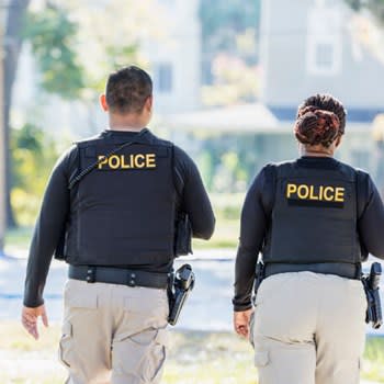 Two police officers on duty