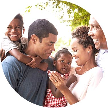 Happy family inside