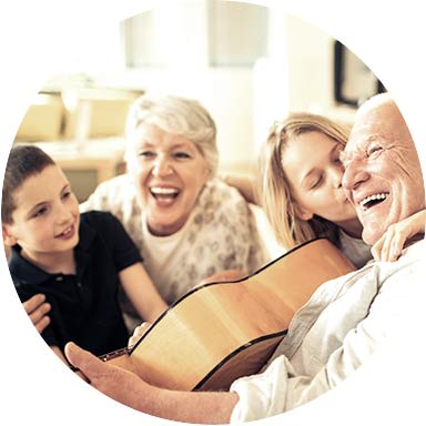Happy family inside