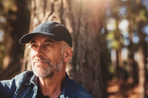 Man outside in nature