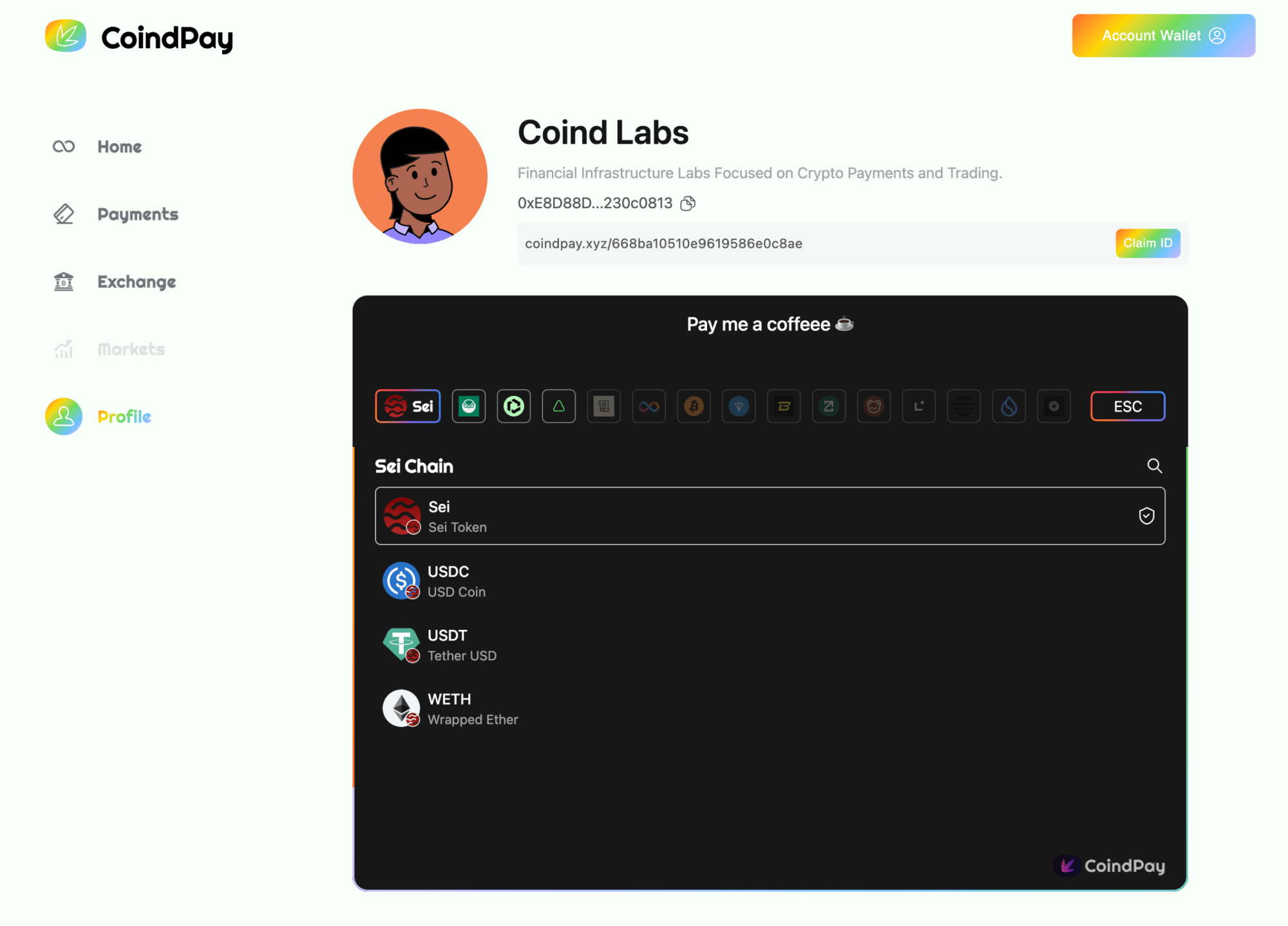 CoindPay Profile_01