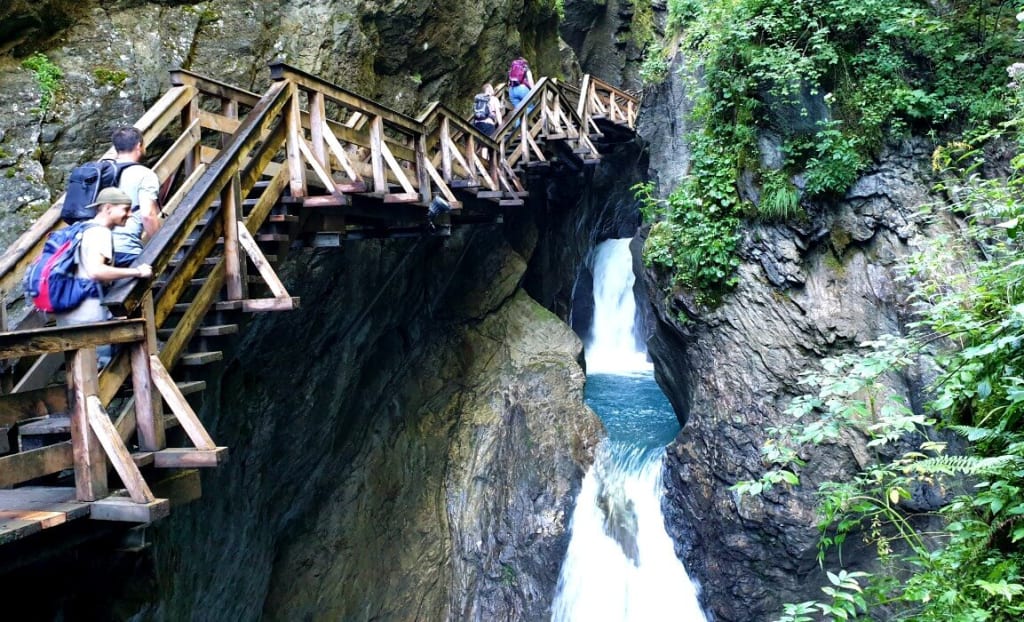 Hiking the Sigmund Thun Gorge is a great way to cool off in summer in Zell am See.