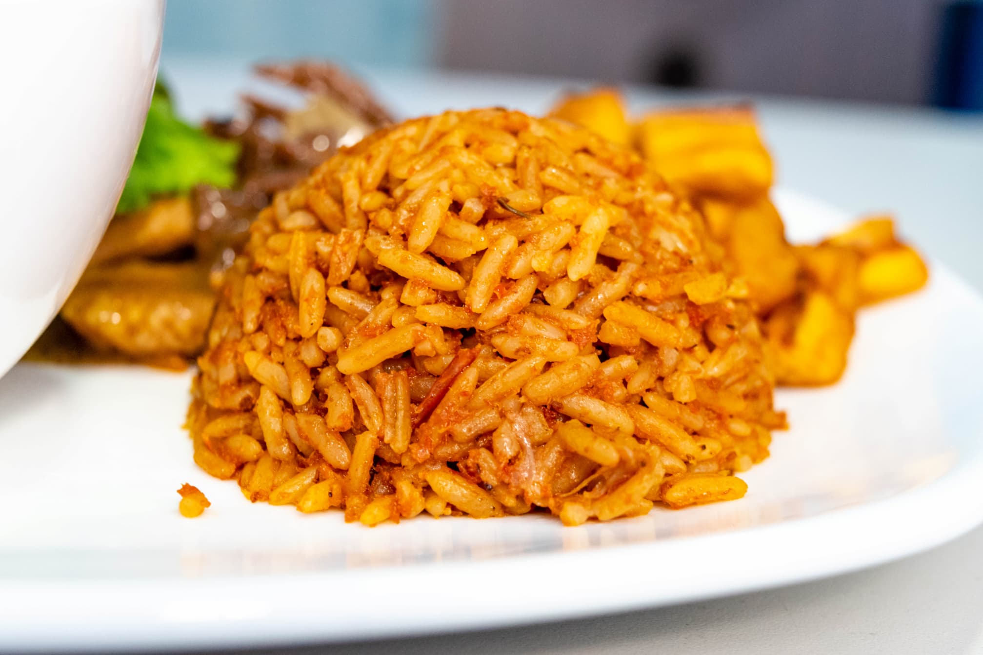 Typical Ghana jollof rice - travelbeta cheap flights to Accra