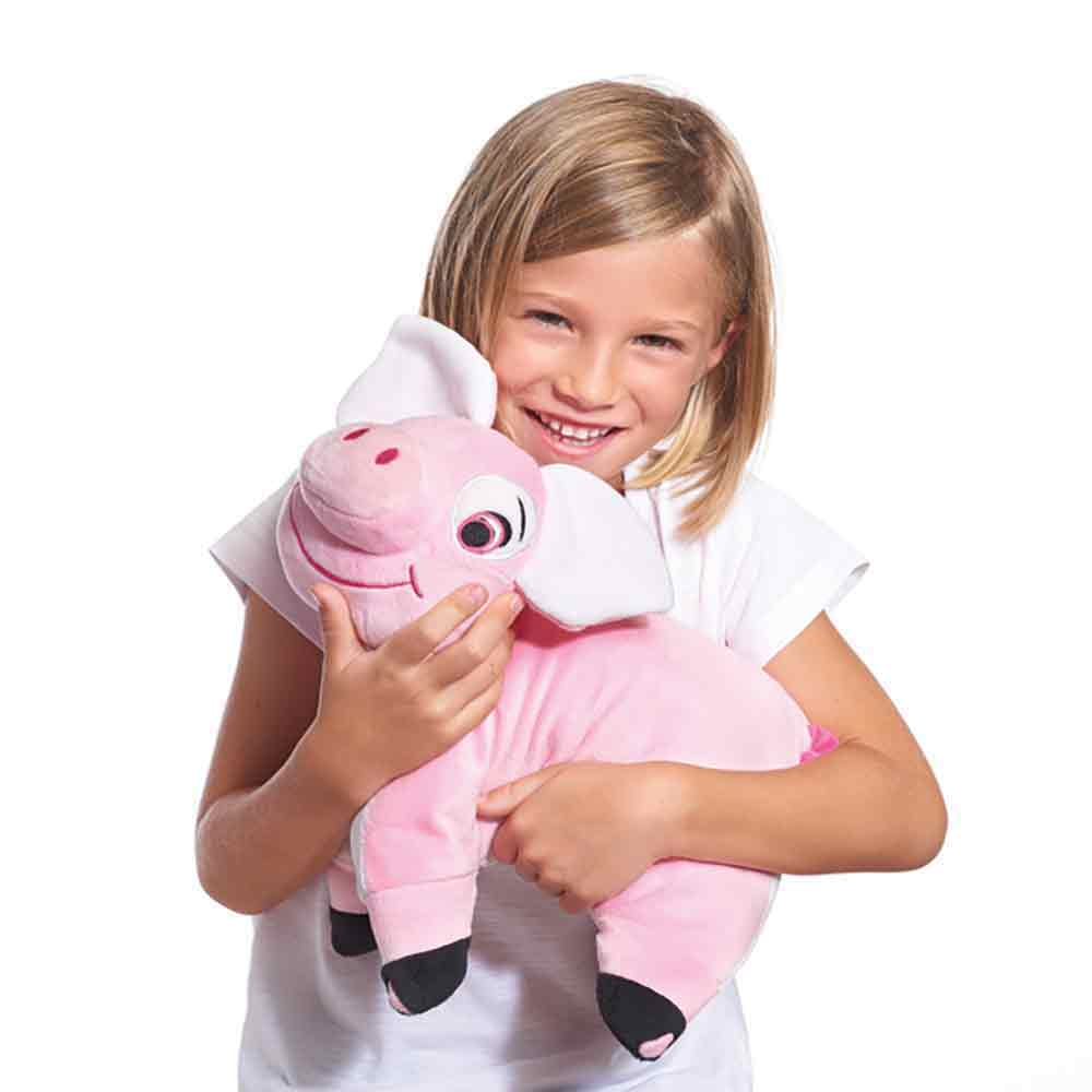 pig shaped travel pillow travel blue