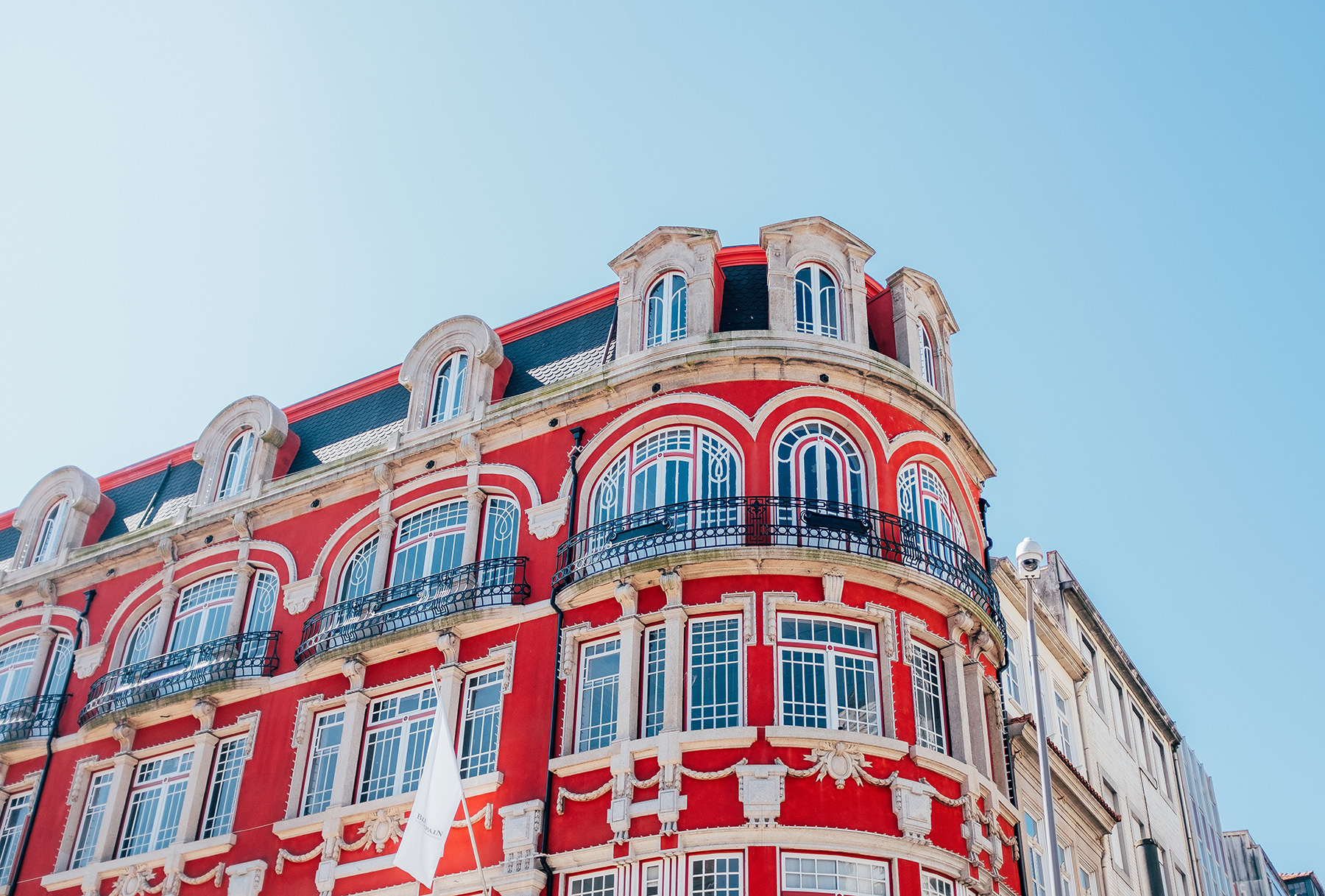 red building in Porto Portugal