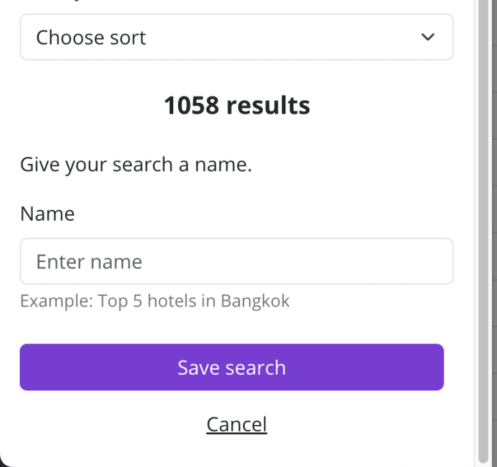 Give your search a name