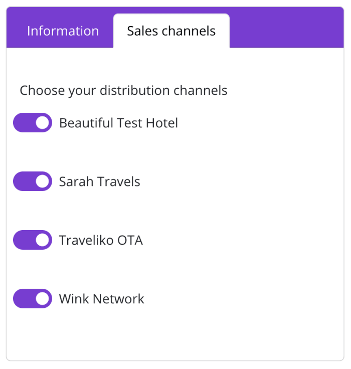 Sales channels