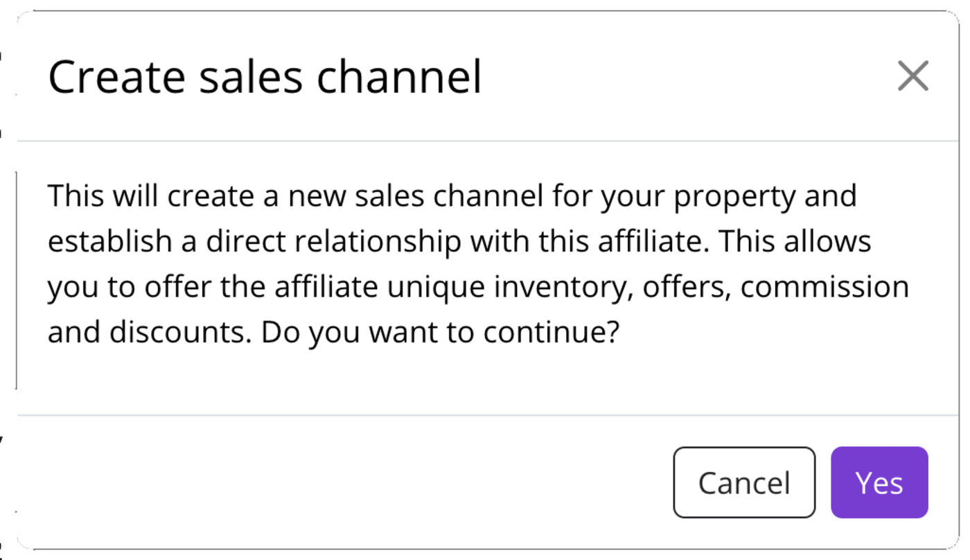 Create sales channel