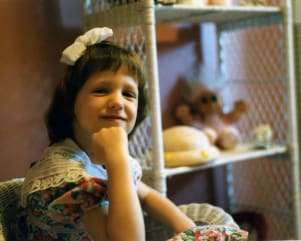 Old Picture of Jayme with trolls in the background