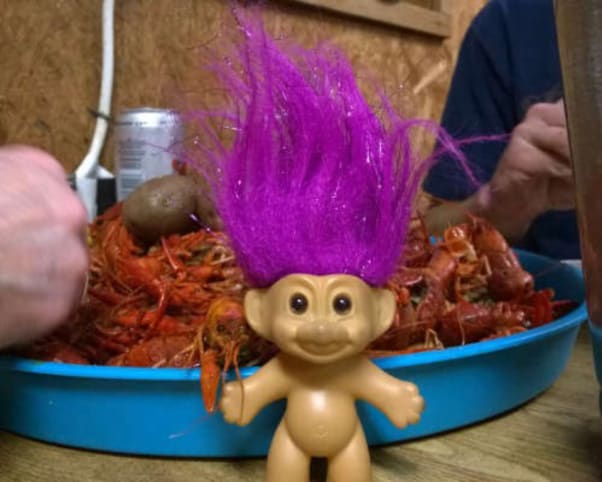 Oswald at Juju's Cajun Crawfish Shak in Beaumont, TX, USA