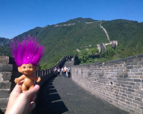 Oswald at Great Wall of China in Mutianyu, China