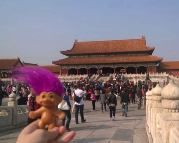 Oswald at Forbidden City in Beijing, China