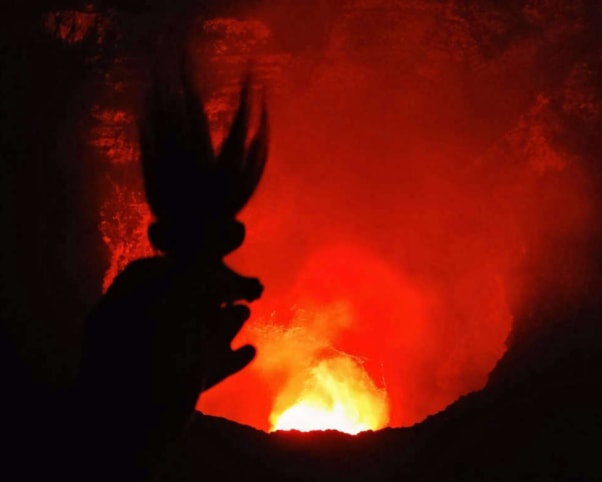 Oswald at Masaya Volcano in Granada, Nicaragua