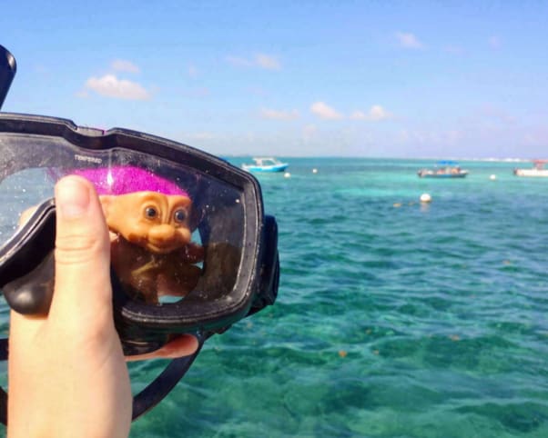 Oswald at Hol Chan Marine Reserve in Caye Caulker, Belize