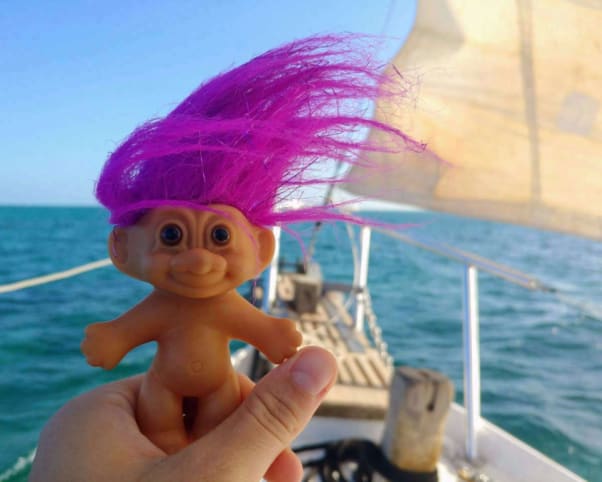 Oswald at Off the coast of Caye Caulker in Caye Caulker, Belize