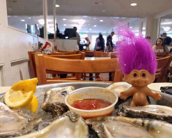 Oswald at Felix's Restaurant & Oyster Bar in New Orleans, LA, USA