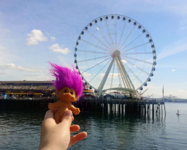 Oswald at Seattle Aquarium in Seattle, WA, USA