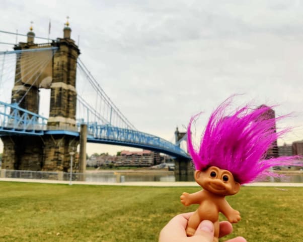 Oswald at Smale Riverfront Park in Cincinnati, OH, USA
