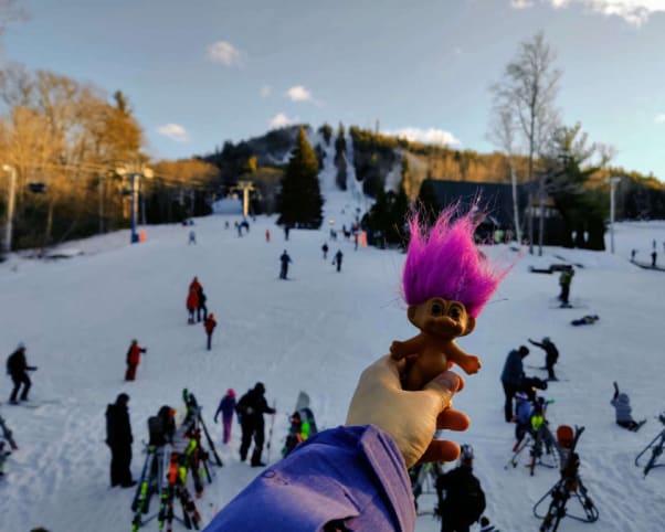 Oswald at Pats Peak Ski in Henniker, NH, USA