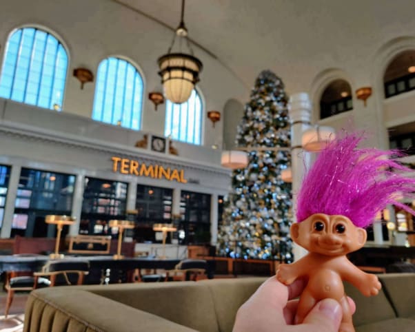 Oswald at Union Station in Denver, CO, USA