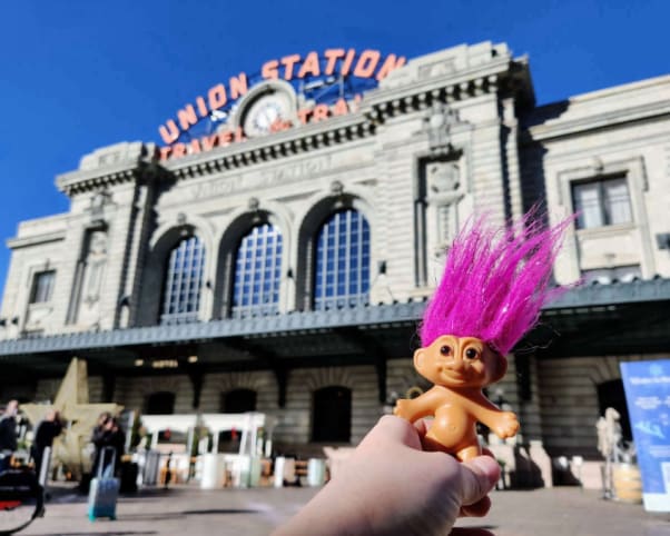 Oswald at Union Station in Denver, CO, USA