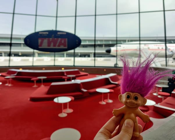 Oswald at TWA Hotel in New York, NY, USA