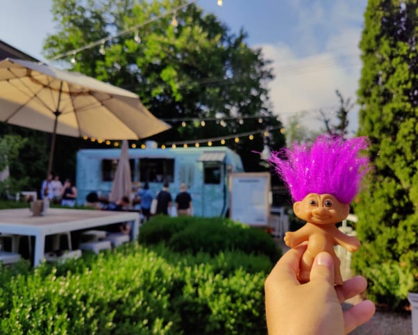 Oswald at Outside Coffee in Grand Rapids, MI, USA