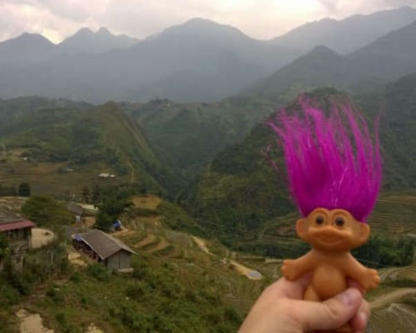 Oswald at Cat Cat Village in Sapa, Vietnam