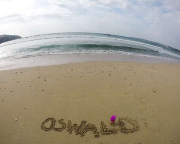 Oswald at South Bay in Kenting, Taiwan