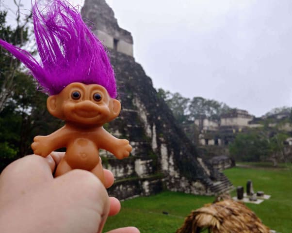 Oswald at Tikal National Park in Tikal, Guatemala