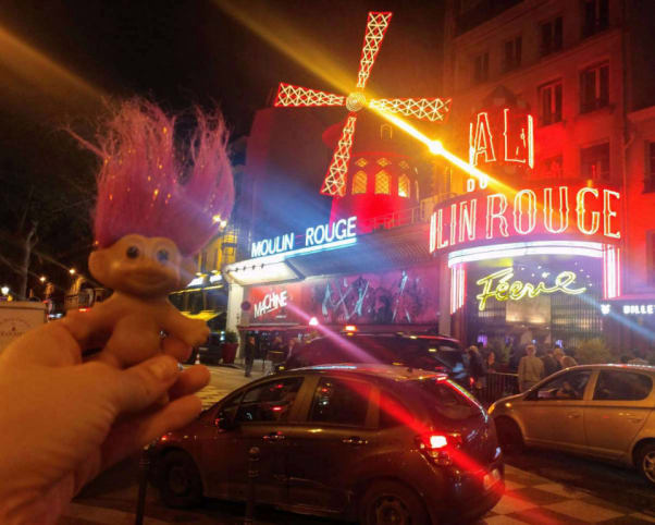 Oswald at Moulin Rouge in Paris, France