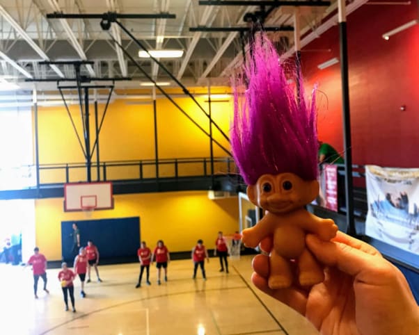 Oswald at Dodgeball tournament in Pittsburgh, PA, USA