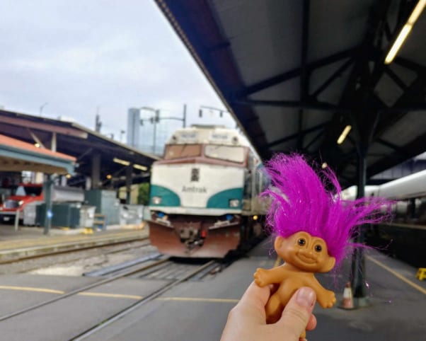 Oswald at Amtrak in Portland, OR, USA