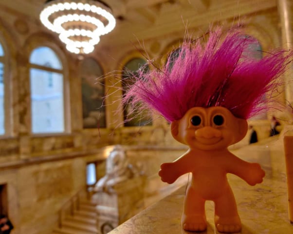 Oswald at Boston Public Library in Boston, MA, USA