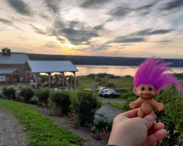 Oswald at Two Goats Brewing in Burdett, NY, USA