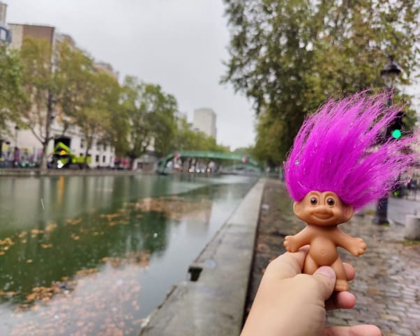Oswald at Canal Saint-Martin in Paris, France