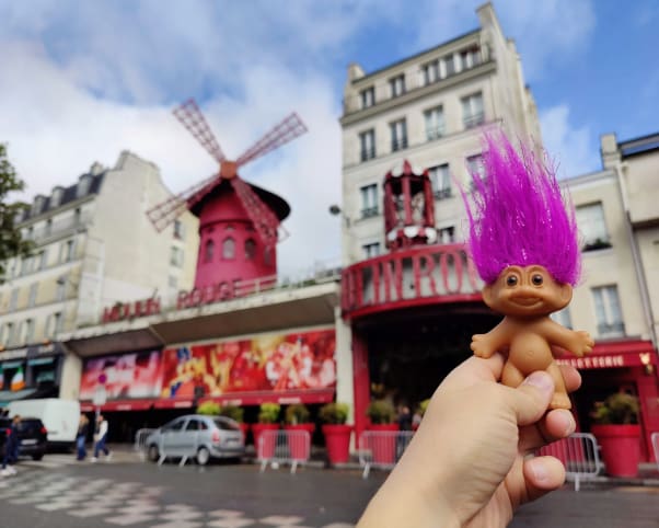 Oswald at Moulin Rouge in Paris, France