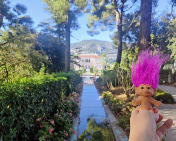 Oswald at Villa Ephrussi de Rothschild in Saint-Jean-Cap-Ferrat, France