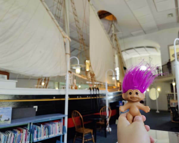 Oswald at Provincetown Public Library in Provincetown, MA, USA