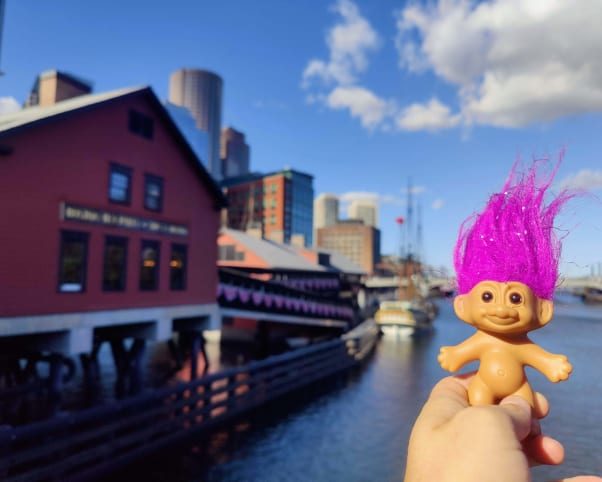 Oswald at Boston Tea Party Ships & Museum in Boston, MA, USA