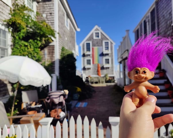 Oswald at Captain Jack's Wharf in Provincetown, MA, USA