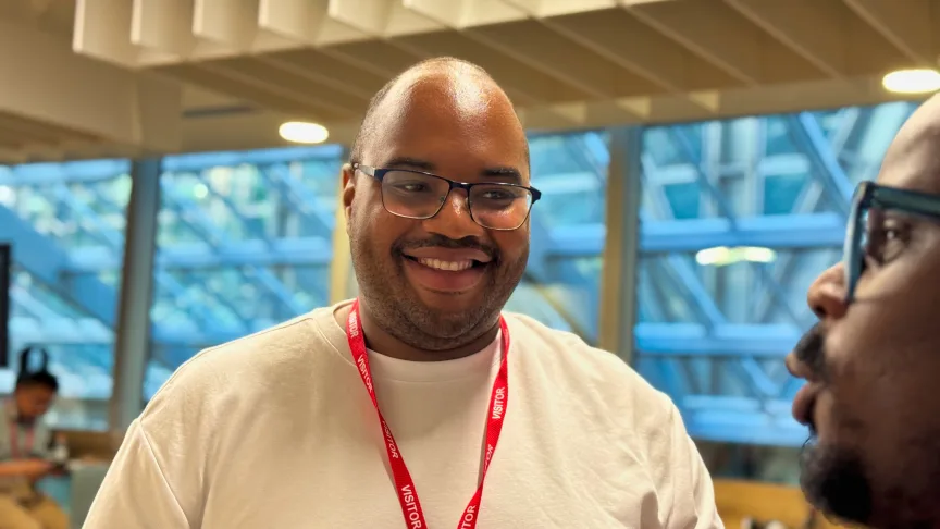 A smiling man at Stripe's Innovation Evening in London